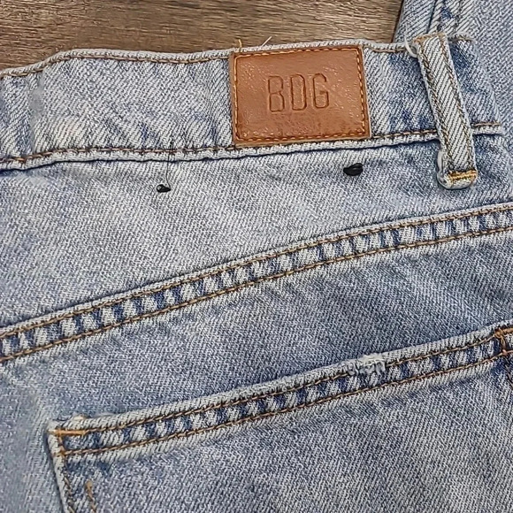 BDG Button Fly Slim Straight Classic Distressed Jeans - Picture 7 of 16